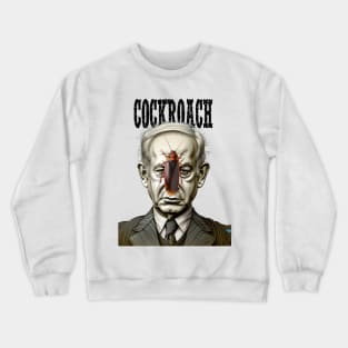 Benjamin Netanyahu: Cockroach on a light (knocked Out) background Crewneck Sweatshirt